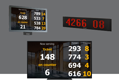 Waiting area displays